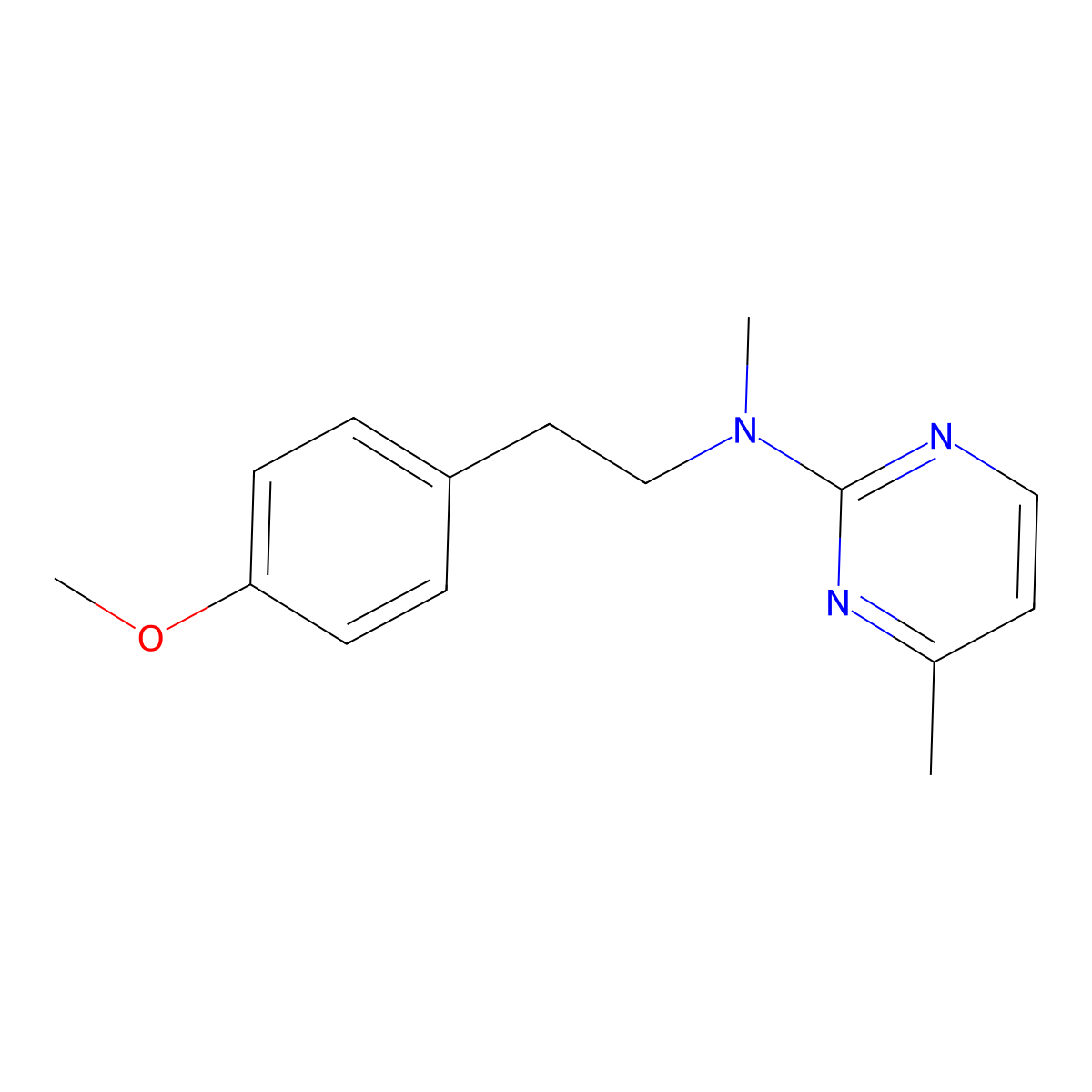 N-[2-(4-methoxyphenyl)ethyl]-N,4-dimethylpyrimidin-2-amine molecular structure, CAS 2741933-31-1