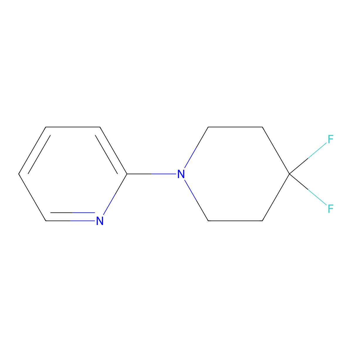 2-(4,4-Difluoropiperidin-1-yl)pyridine molecular structure, CAS 2741933-33-3