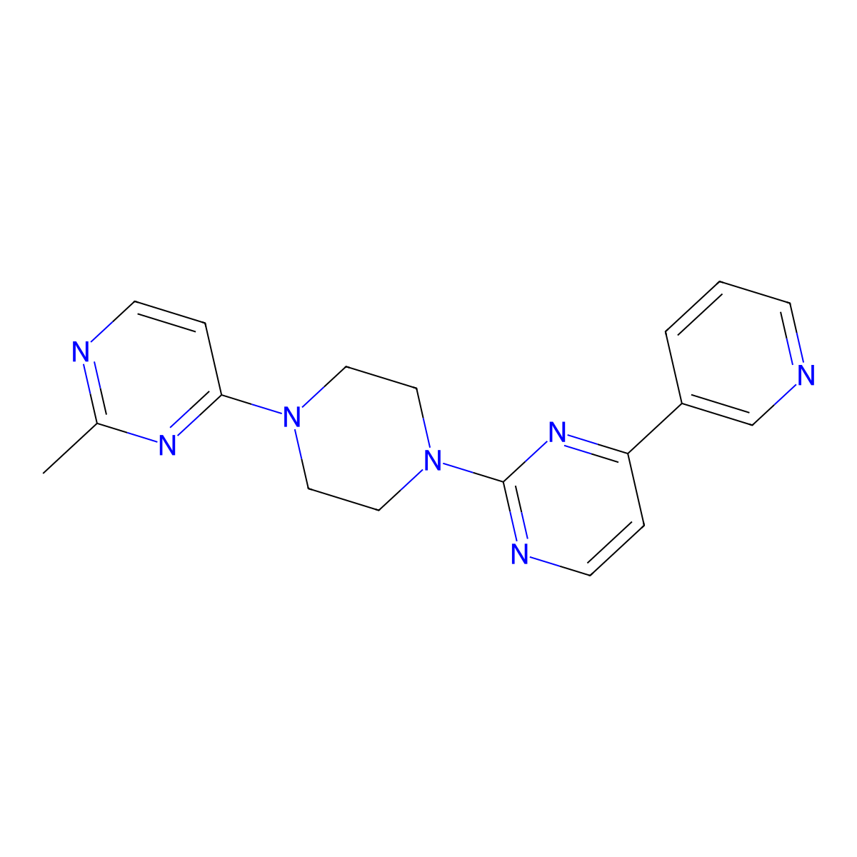 2-[4-(2-Methylpyrimidin-4-yl)piperazin-1-yl]-4-(pyridin-3-yl)pyrimidine molecular structure, CAS 2741933-55-9
