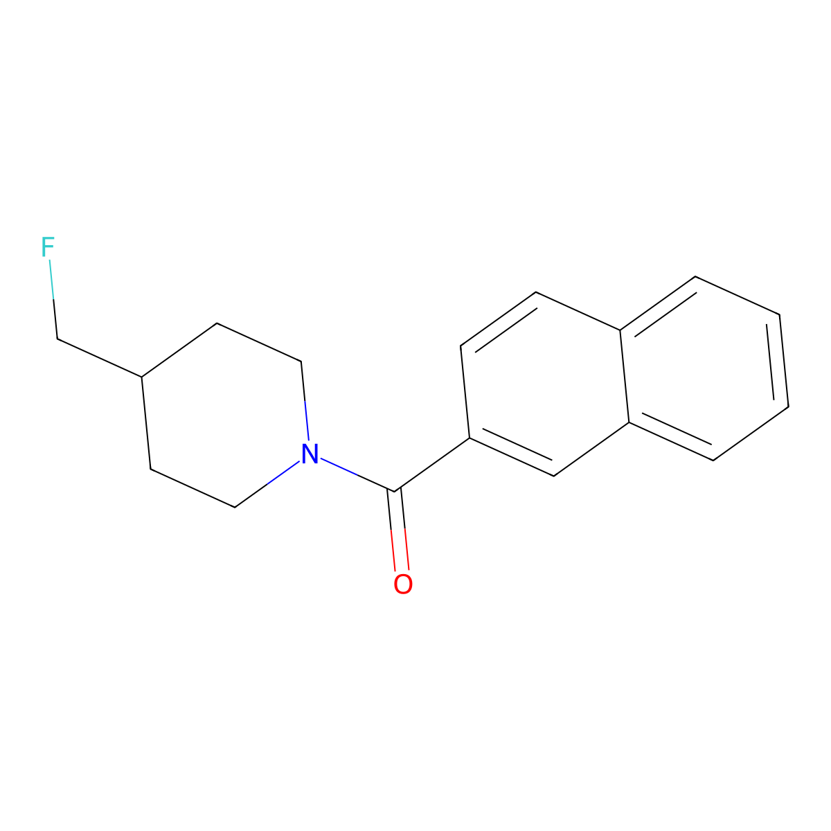 4-(Fluoromethyl)-1-(naphthalene-2-carbonyl)piperidine molecular structure, CAS 2741933-71-9