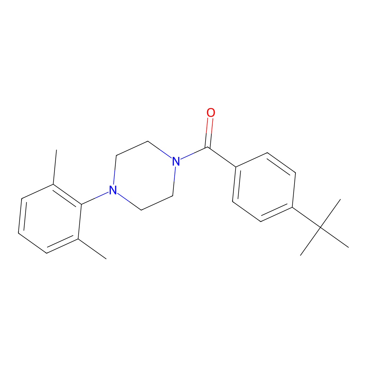 1-(4-Tert-butylbenzoyl)-4-(2,6-dimethylphenyl)piperazine molecular structure, CAS 2741934-19-8