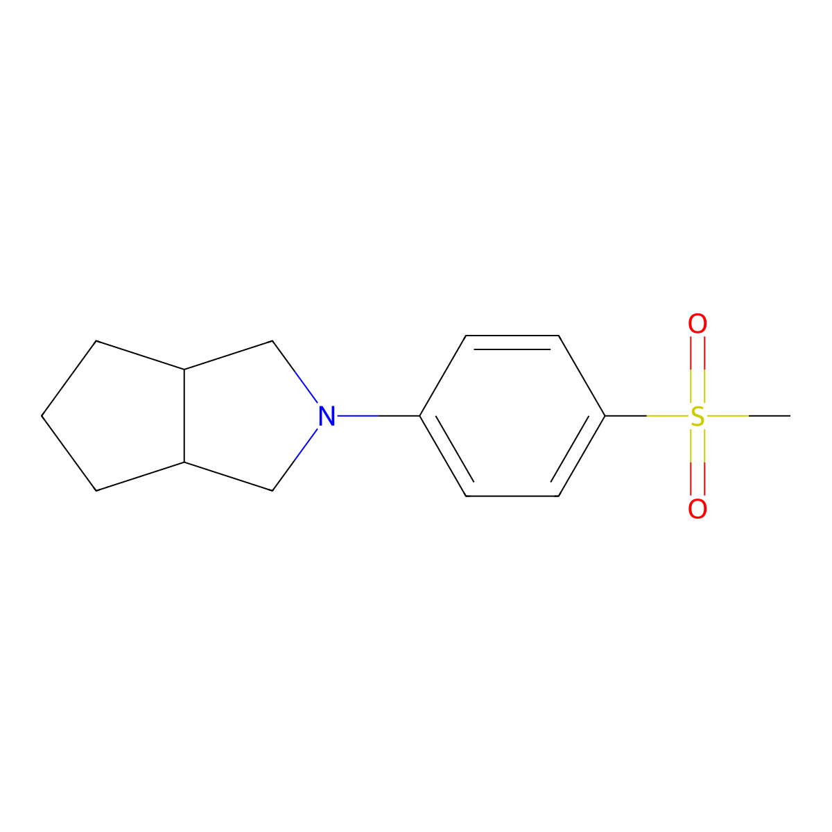 2-(4-Methanesulfonylphenyl)-octahydrocyclopenta[c]pyrrole molecular structure, CAS 2741934-58-5