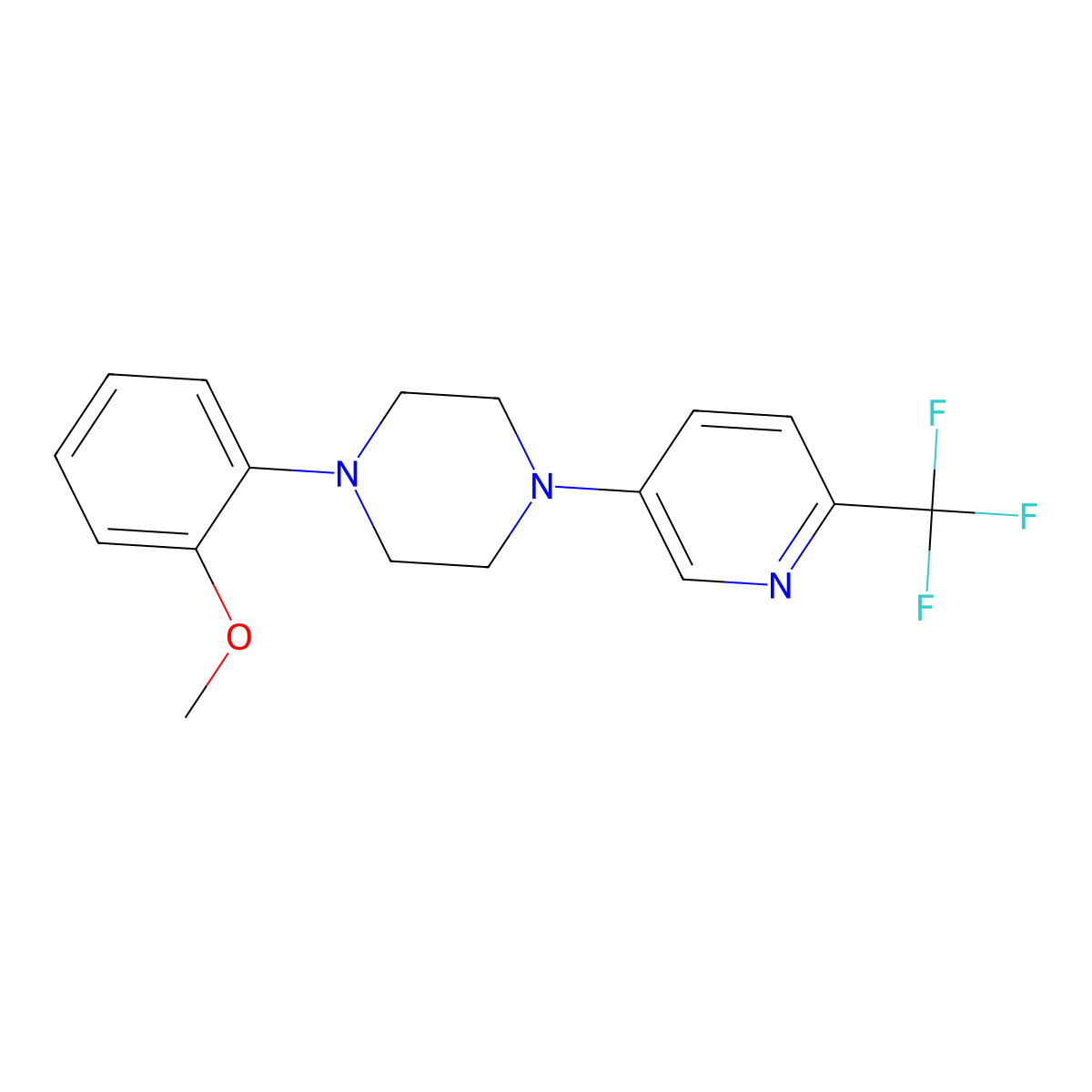 1-(2-Methoxyphenyl)-4-[6-(trifluoromethyl)pyridin-3-yl]piperazine molecular structure, CAS 2741934-73-4