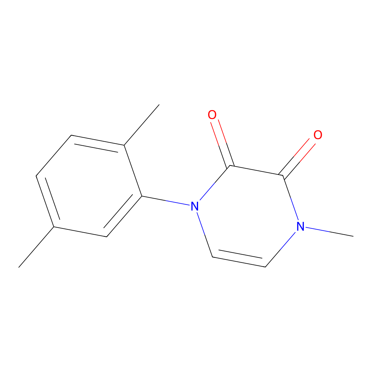1-(2,5-Dimethylphenyl)-4-methyl-1,2,3,4-tetrahydropyrazine-2,3-dione molecular structure, CAS 2741934-87-0