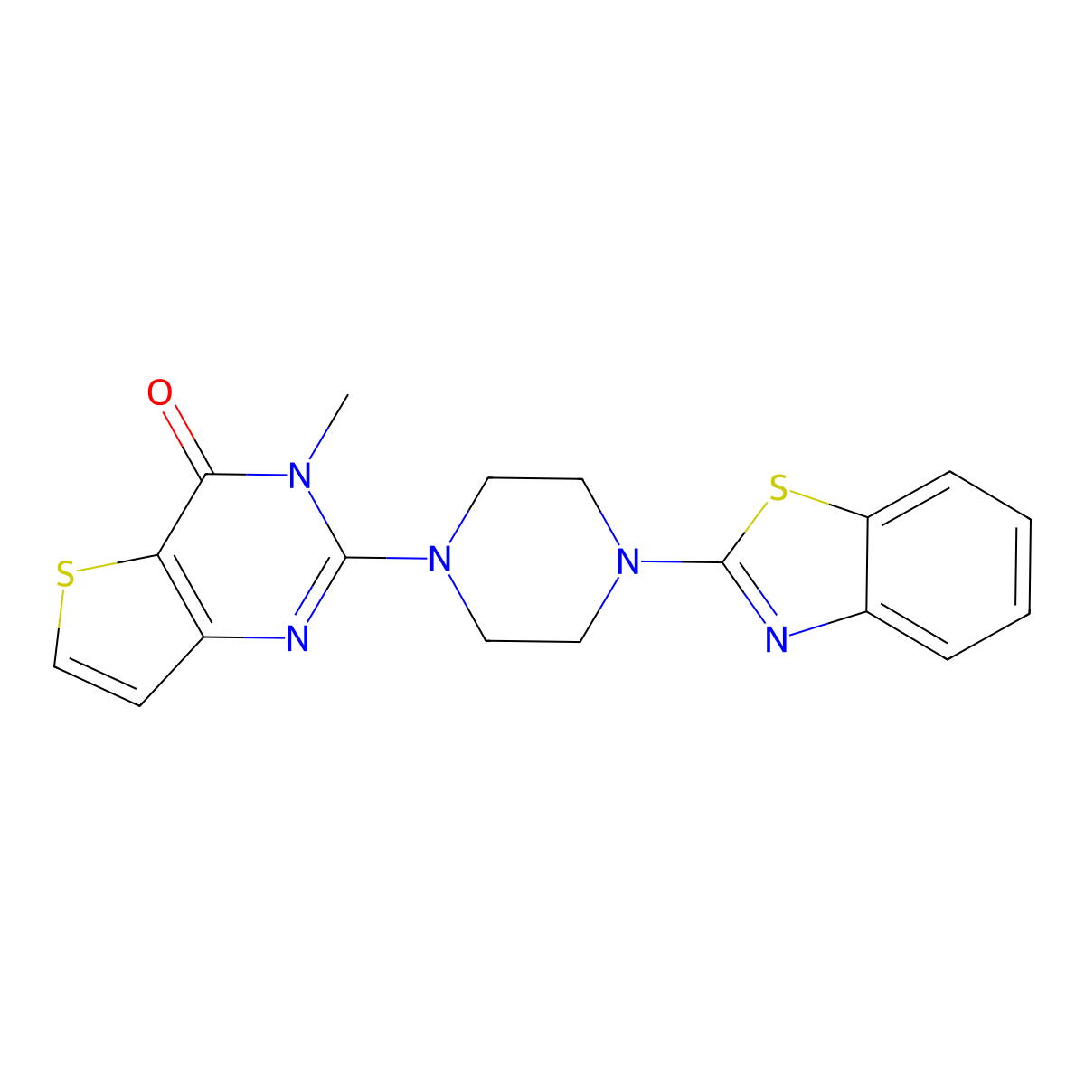 2-[4-(1,3-benzothiazol-2-yl)piperazin-1-yl]-3-methyl-3H,4H-thieno[3,2-d]pyrimidin-4-one molecular structure, CAS 2741936-19-4