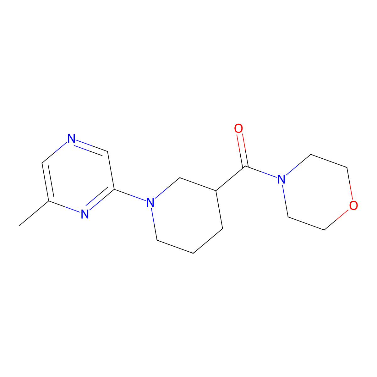 4-[1-(6-Methylpyrazin-2-yl)piperidine-3-carbonyl]morpholine molecular structure, CAS 2741936-48-9