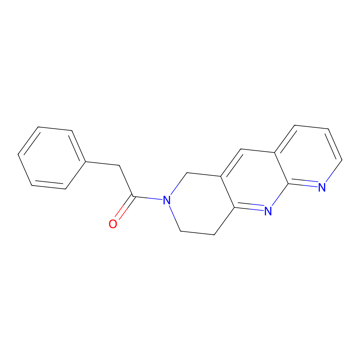 2-phenyl-1-{6H,7H,8H,9H-pyrido[2,3-b]1,6-naphthyridin-7-yl}ethan-1-one molecular structure, CAS 2741936-66-1