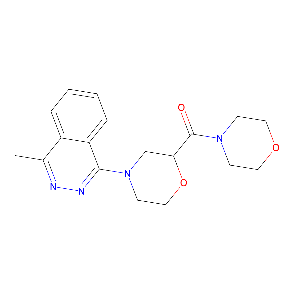 1-Methyl-4-[2-(morpholine-4-carbonyl)morpholin-4-yl]phthalazine molecular structure, CAS 2741937-39-1