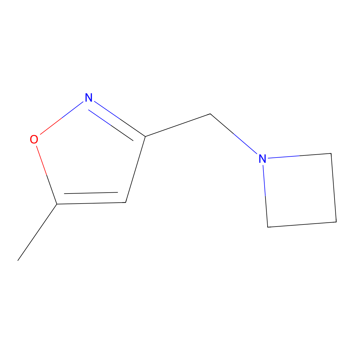 3-[(Azetidin-1-yl)methyl]-5-methyl-1,2-oxazole molecular structure, CAS 2741937-42-6