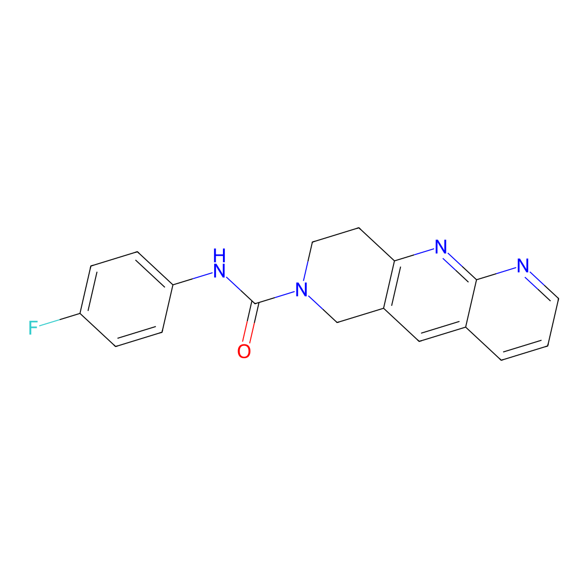 N-(4-fluorophenyl)-6H,7H,8H,9H-pyrido[2,3-b]1,6-naphthyridine-7-carboxamide molecular structure, CAS 2741937-46-0