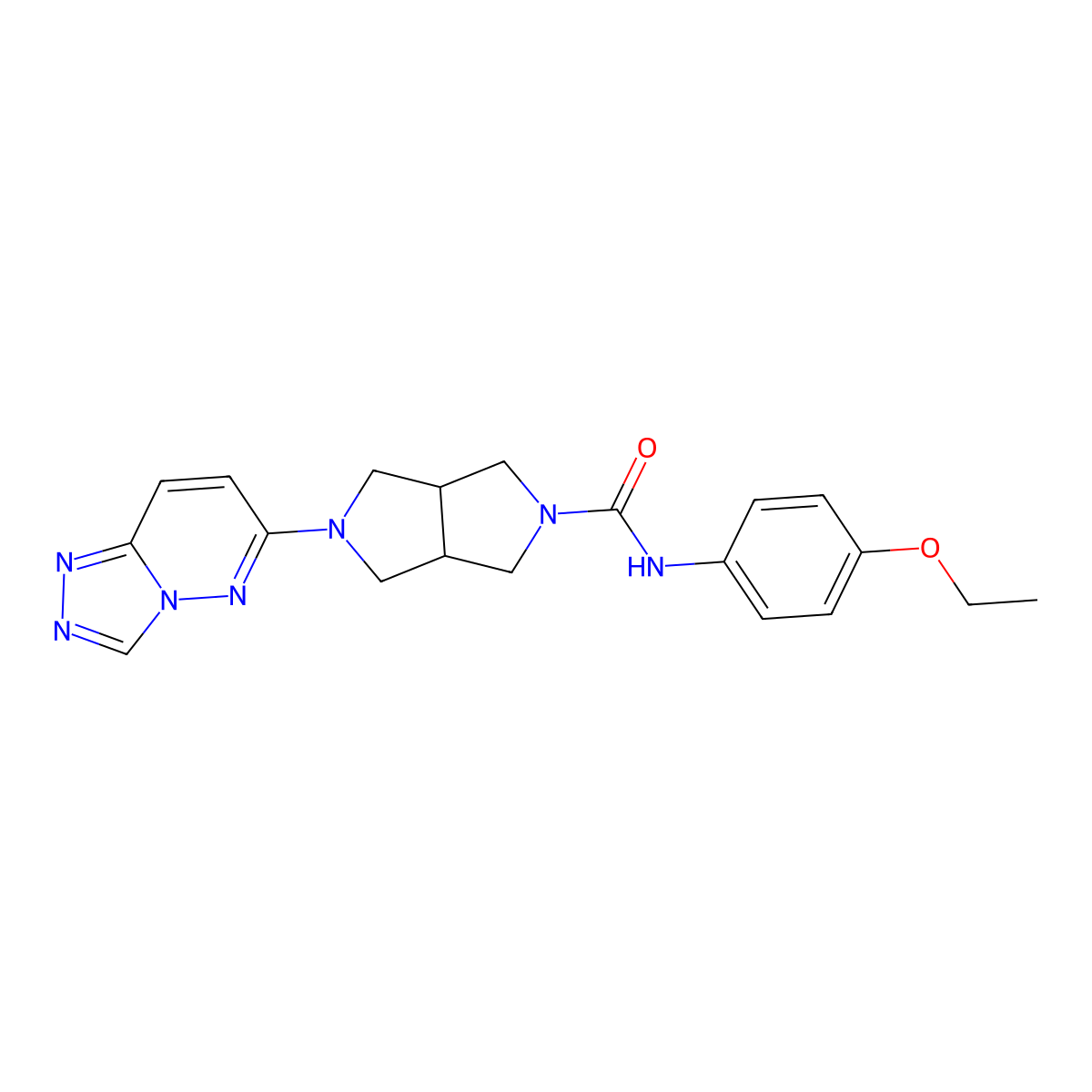 N-(4-ethoxyphenyl)-5-{[1,2,4]triazolo[4,3-b]pyridazin-6-yl}-octahydropyrrolo[3,4-c]pyrrole-2-carboxamide molecular structure, CAS 2741937-50-6