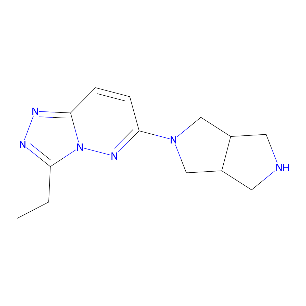 3-Ethyl-6-{octahydropyrrolo[3,4-c]pyrrol-2-yl}-[1,2,4]triazolo[4,3-b]pyridazine molecular structure, CAS 2741937-52-8