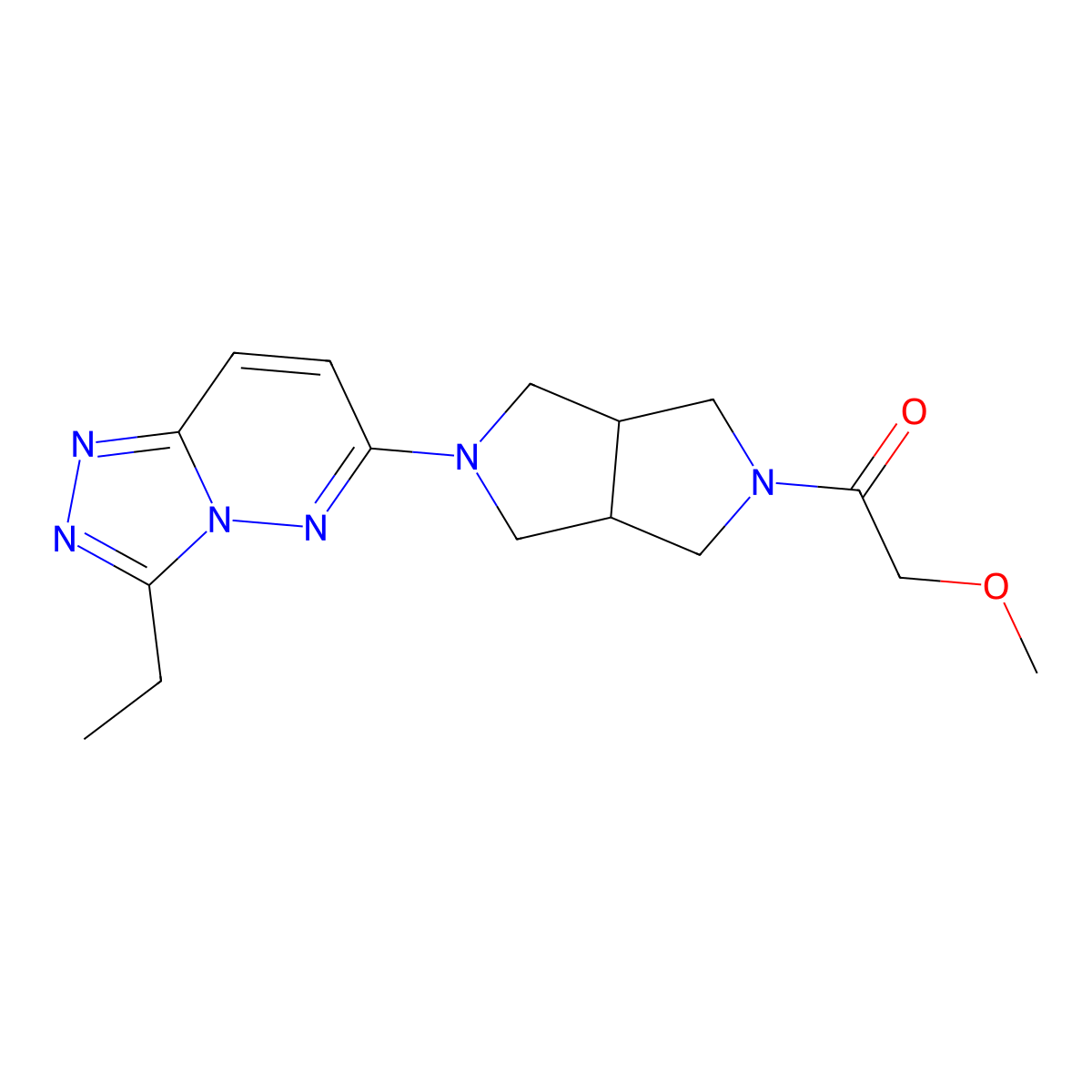 1-(5-{3-Ethyl-[1,2,4]triazolo[4,3-b]pyridazin-6-yl}-octahydropyrrolo[3,4-c]pyrrol-2-yl)-2-methoxyethan-1-one molecular structure, CAS 2741937-91-5