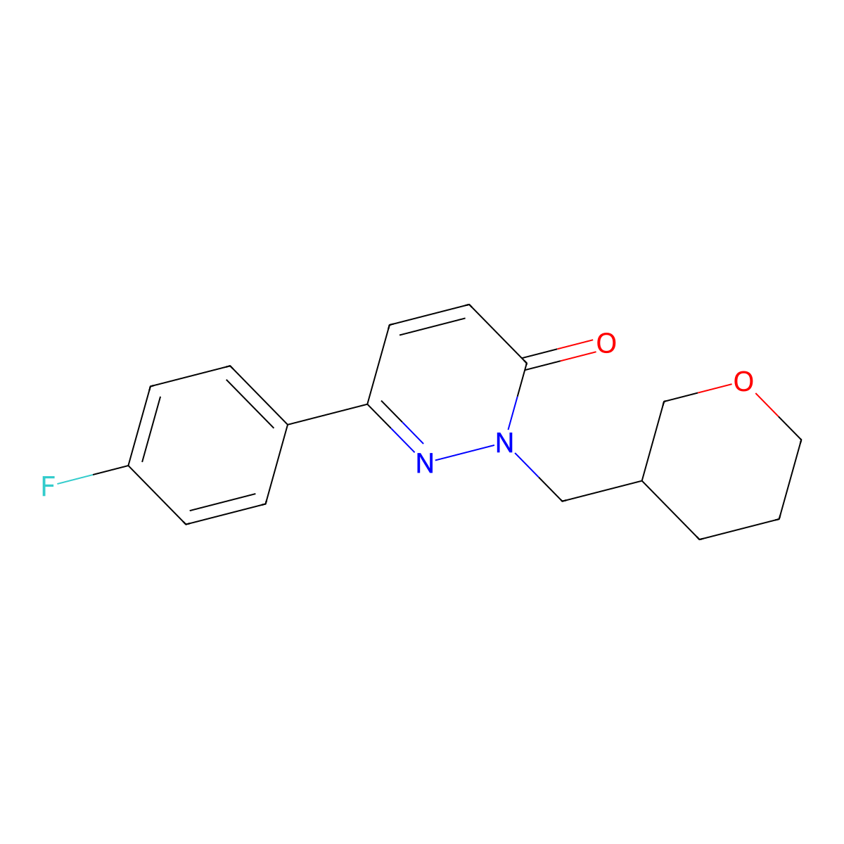 6-(4-Fluorophenyl)-2-[(oxan-3-yl)methyl]-2,3-dihydropyridazin-3-one molecular structure, CAS 2741938-13-4