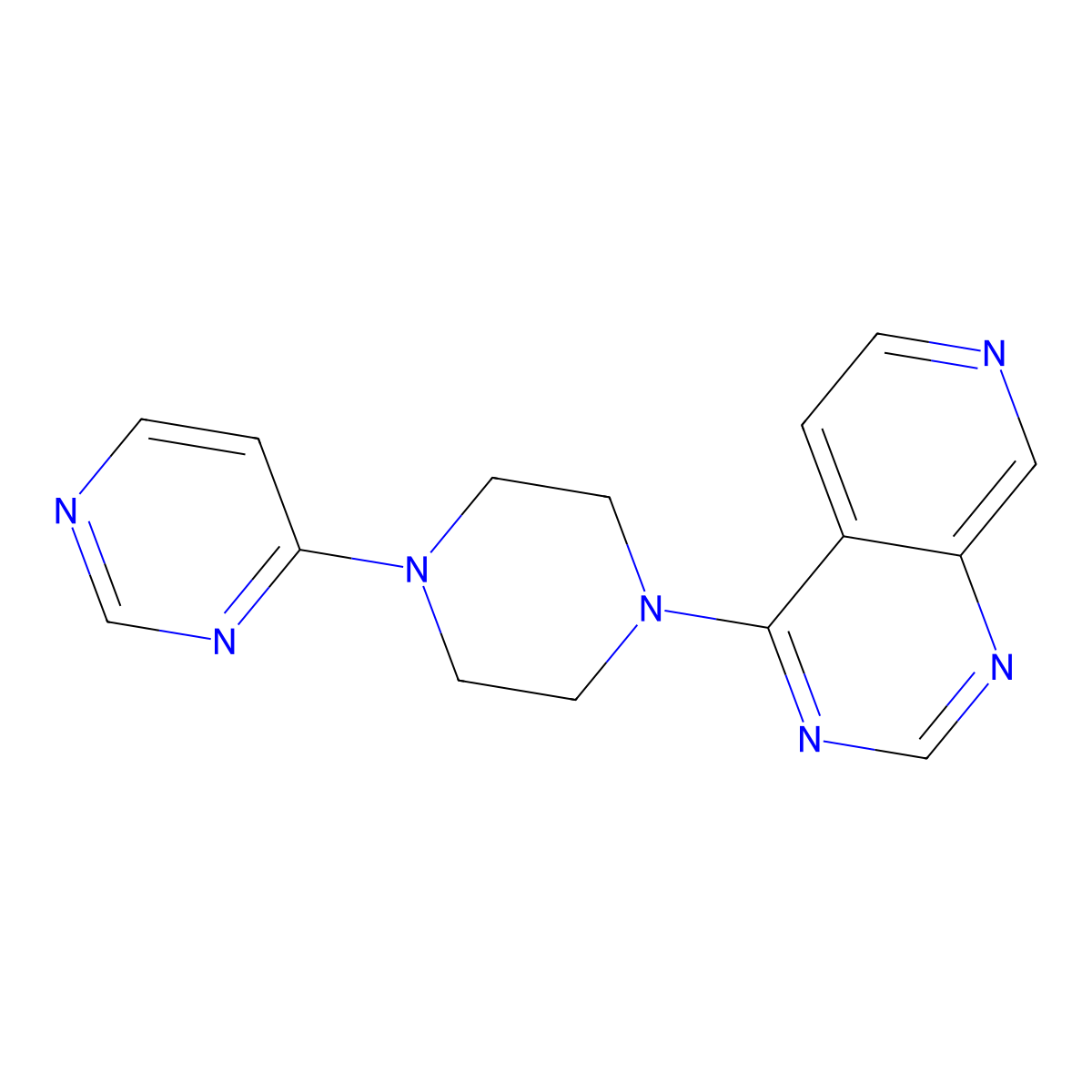 4-(4-{Pyrido[3,4-d]pyrimidin-4-yl}piperazin-1-yl)pyrimidine molecular structure, CAS 2741938-18-9