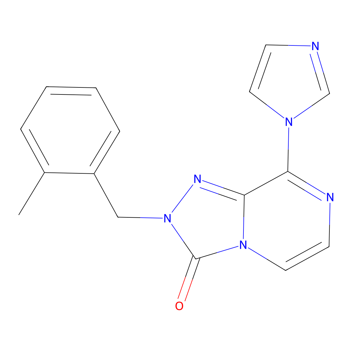 8-(1H-imidazol-1-yl)-2-[(2-methylphenyl)methyl]-2H,3H-[1,2,4]triazolo[4,3-a]pyrazin-3-one molecular structure, CAS 2741938-82-7