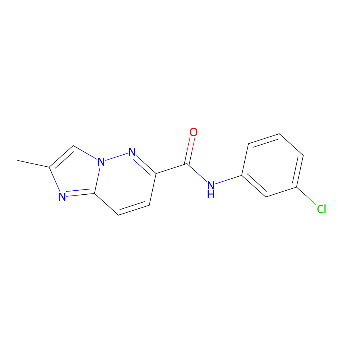 N-(3-chlorophenyl)-2-methylimidazo[1,2-b]pyridazine-6-carboxamide molecular structure, CAS 2741938-90-7