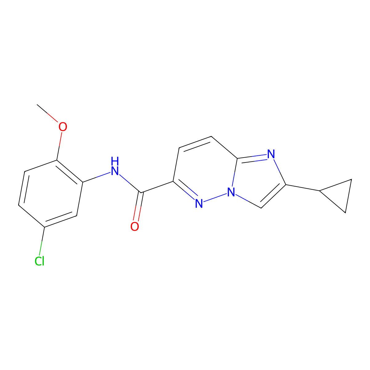 N-(5-chloro-2-methoxyphenyl)-2-cyclopropylimidazo[1,2-b]pyridazine-6-carboxamide molecular structure, CAS 2741939-17-1