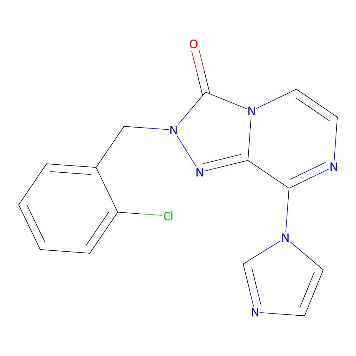 2-[(2-chlorophenyl)methyl]-8-(1H-imidazol-1-yl)-2H,3H-[1,2,4]triazolo[4,3-a]pyrazin-3-one molecular structure, CAS 2741939-28-4