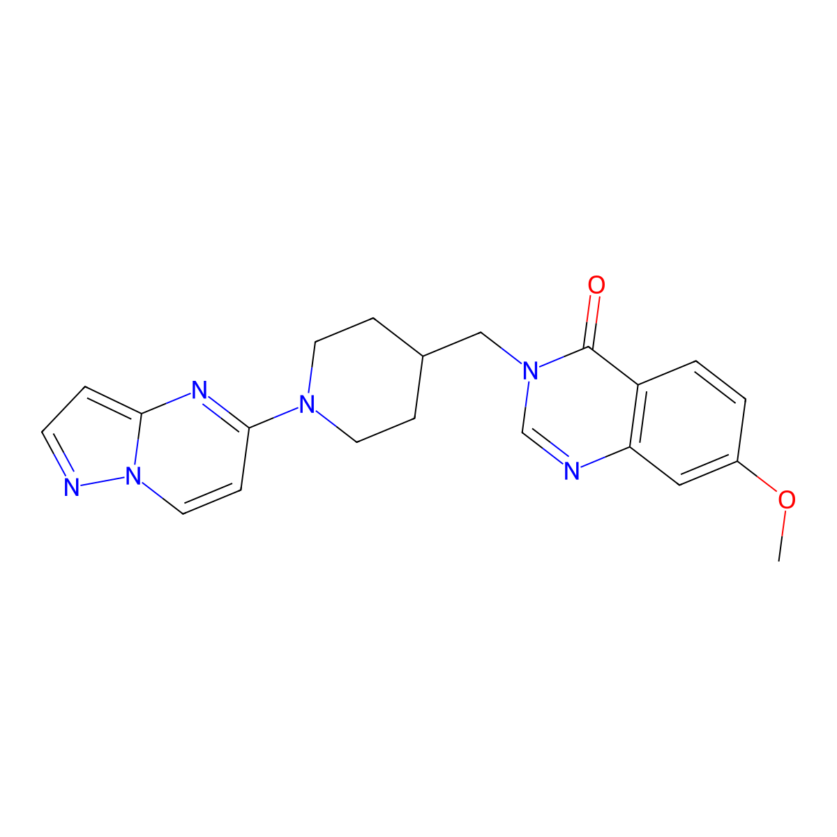 7-Methoxy-3-[(1-{pyrazolo[1,5-a]pyrimidin-5-yl}piperidin-4-yl)methyl]-3,4-dihydroquinazolin-4-one molecular structure, CAS 2741940-04-3