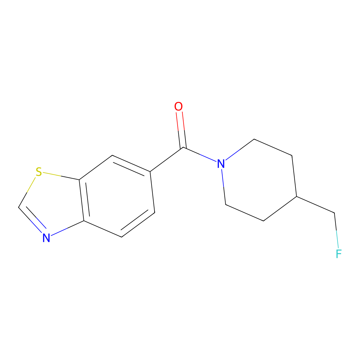 6-[4-(Fluoromethyl)piperidine-1-carbonyl]-1,3-benzothiazole molecular structure, CAS 2741940-16-7