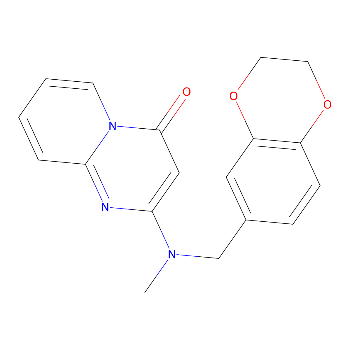 2-{[(2,3-dihydro-1,4-benzodioxin-6-yl)methyl](methyl)amino}-4H-pyrido[1,2-a]pyrimidin-4-one molecular structure, CAS 2741940-58-7