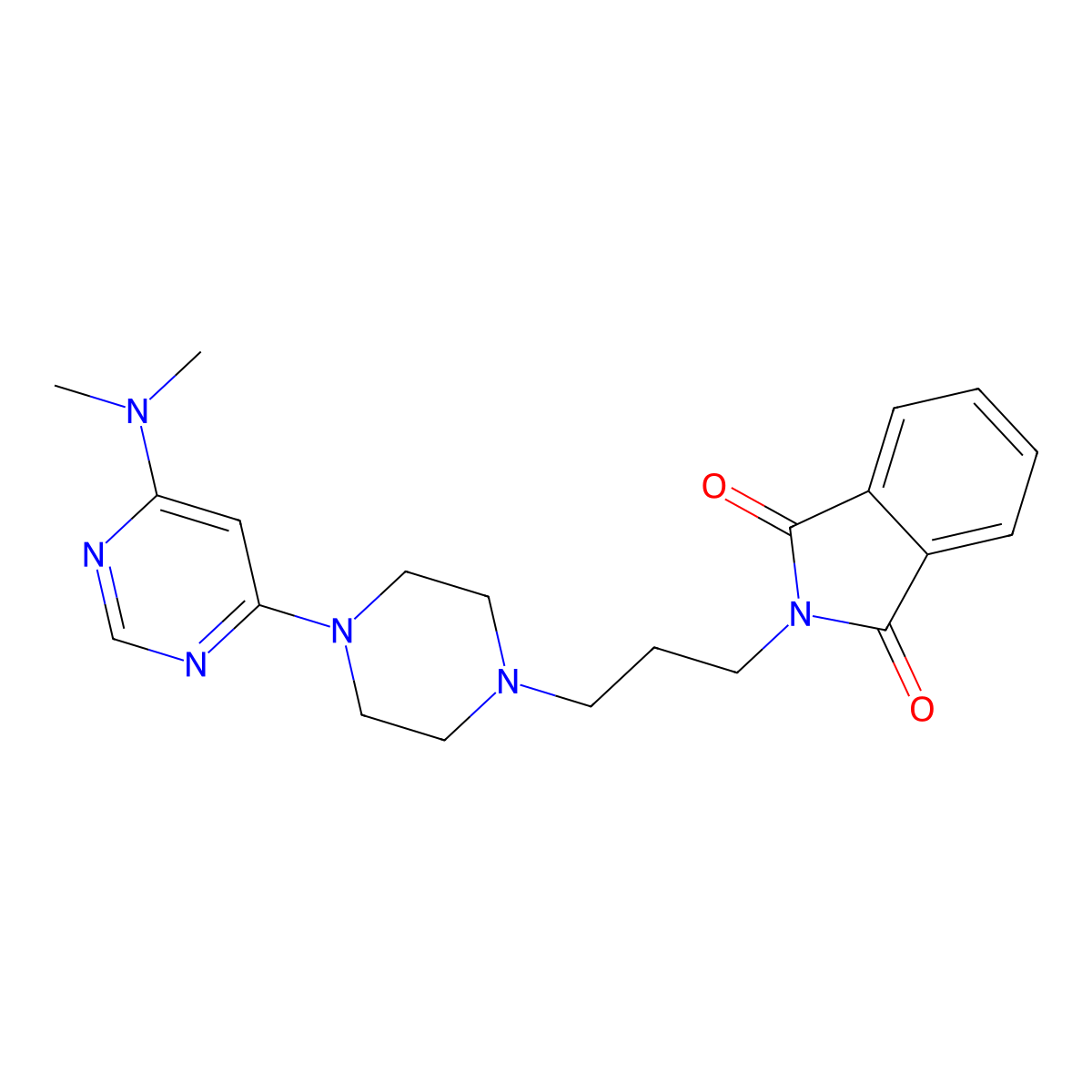 2-(3-{4-[6-(dimethylamino)pyrimidin-4-yl]piperazin-1-yl}propyl)-2,3-dihydro-1H-isoindole-1,3-dione molecular structure, CAS 2741940-73-6