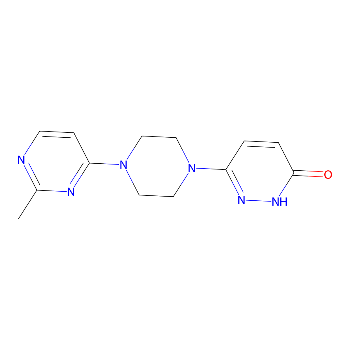 6-[4-(2-Methylpyrimidin-4-yl)piperazin-1-yl]pyridazin-3-ol molecular structure, CAS 2741941-02-4