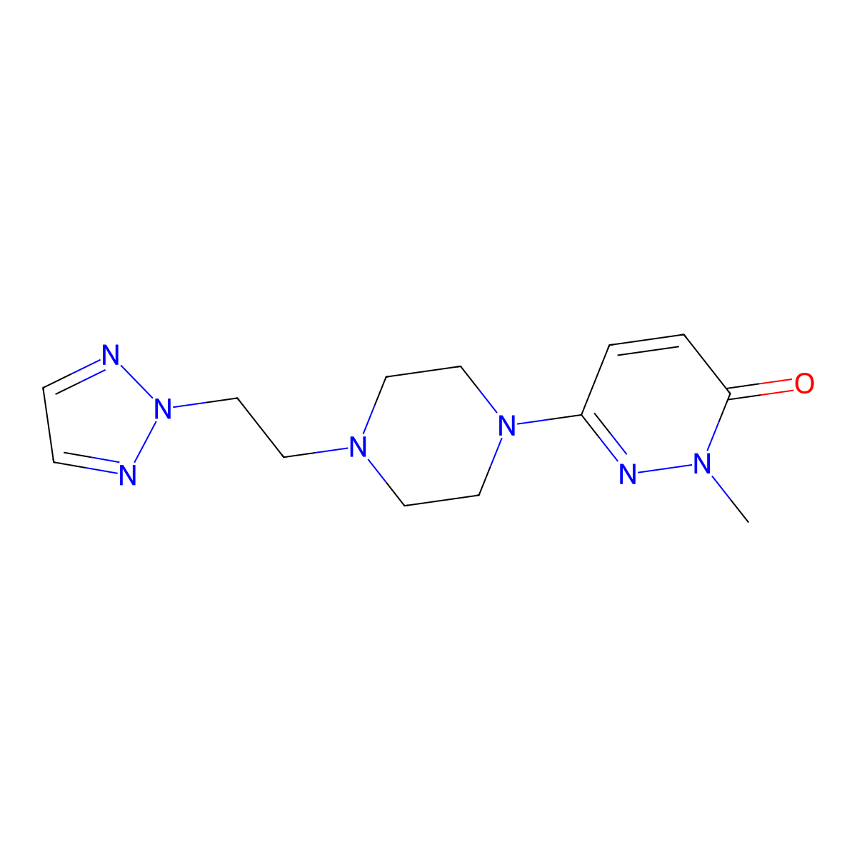 2-methyl-6-{4-[2-(2H-1,2,3-triazol-2-yl)ethyl]piperazin-1-yl}-2,3-dihydropyridazin-3-one molecular structure, CAS 2741941-30-8