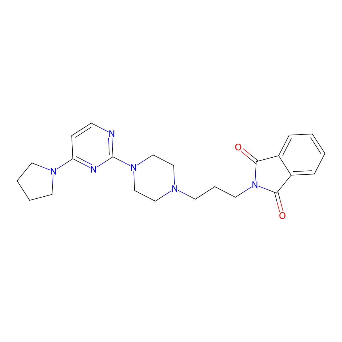 2-(3-{4-[4-(pyrrolidin-1-yl)pyrimidin-2-yl]piperazin-1-yl}propyl)-2,3-dihydro-1H-isoindole-1,3-dione molecular structure, CAS 2741941-49-9