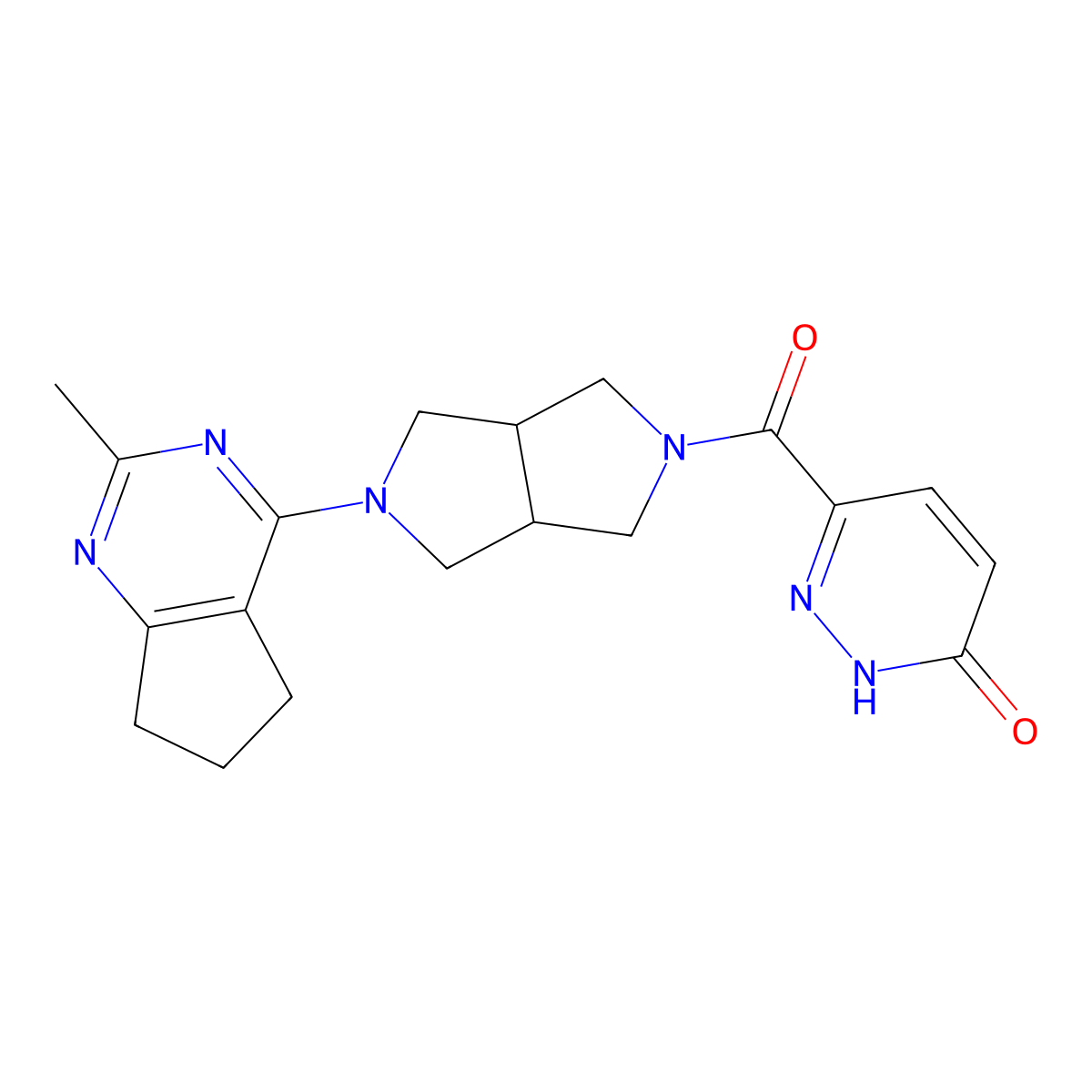 6-(5-{2-methyl-5H,6H,7H-cyclopenta[d]pyrimidin-4-yl}-octahydropyrrolo[3,4-c]pyrrole-2-carbonyl)-2,3-dihydropyridazin-3-one molecular structure, CAS 2741941-73-9