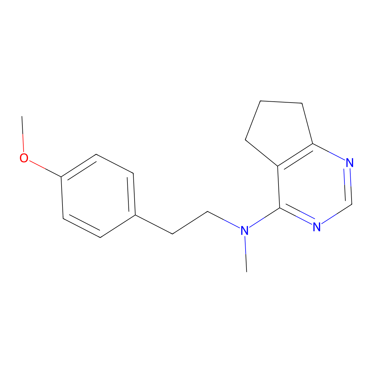 N-[2-(4-methoxyphenyl)ethyl]-N-methyl-5H,6H,7H-cyclopenta[d]pyrimidin-4-amine molecular structure, CAS 2741941-83-1
