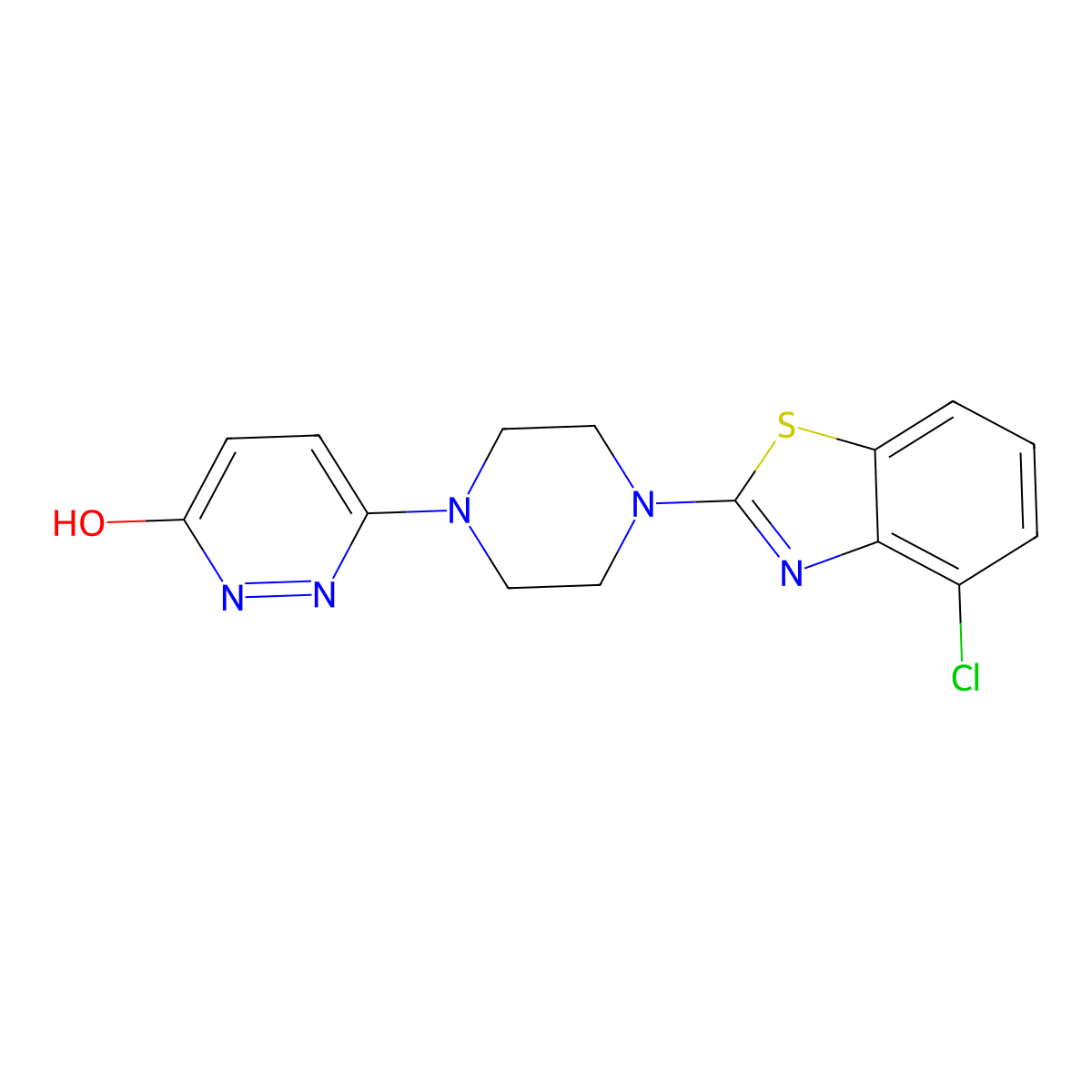 6-[4-(4-Chloro-1,3-benzothiazol-2-yl)piperazin-1-yl]pyridazin-3-ol molecular structure, CAS 2741942-49-2