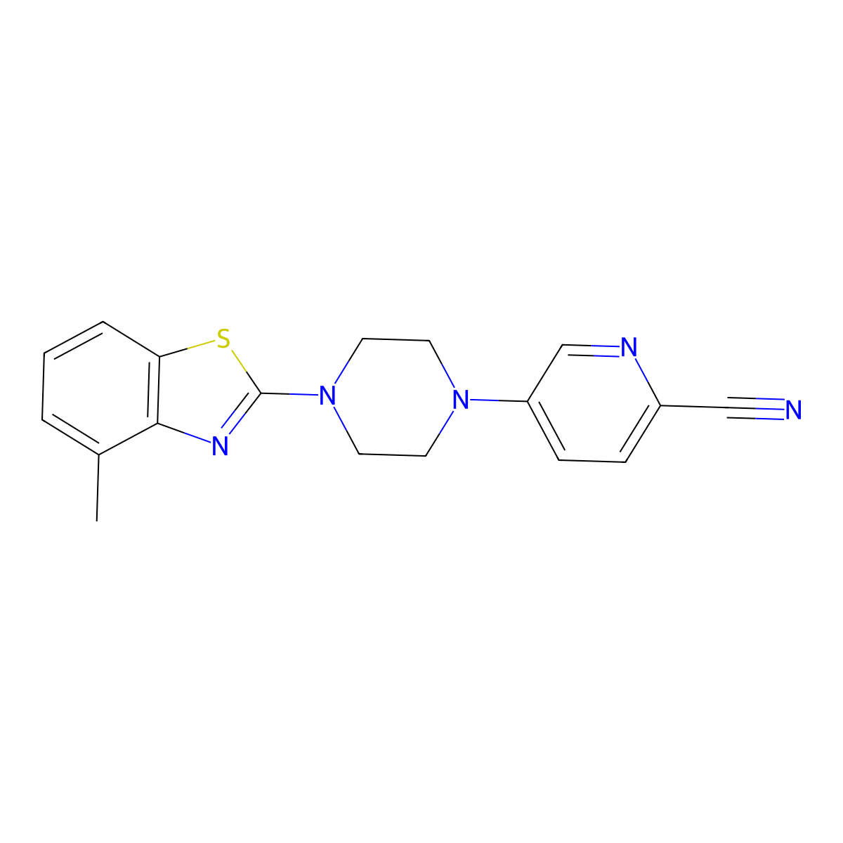 5-[4-(4-Methyl-1,3-benzothiazol-2-yl)piperazin-1-yl]pyridine-2-carbonitrile molecular structure, CAS 2741943-18-8