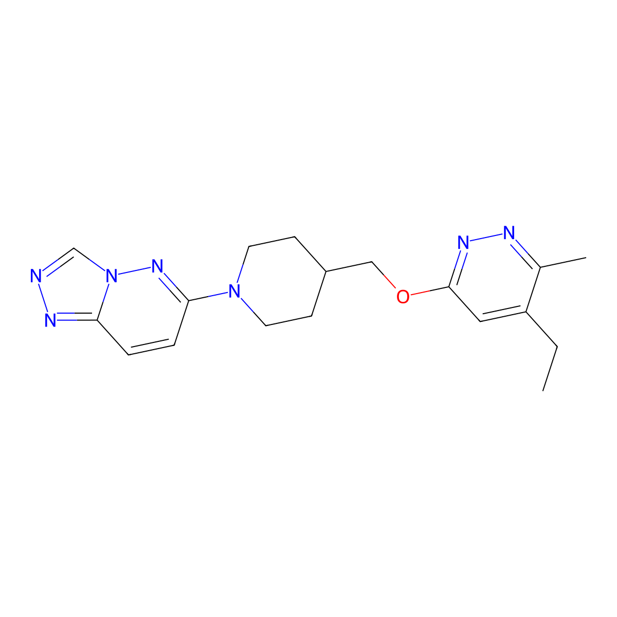 4-Ethyl-3-methyl-6-[(1-{[1,2,4]triazolo[4,3-b]pyridazin-6-yl}piperidin-4-yl)methoxy]pyridazine molecular structure, CAS 2741943-23-5
