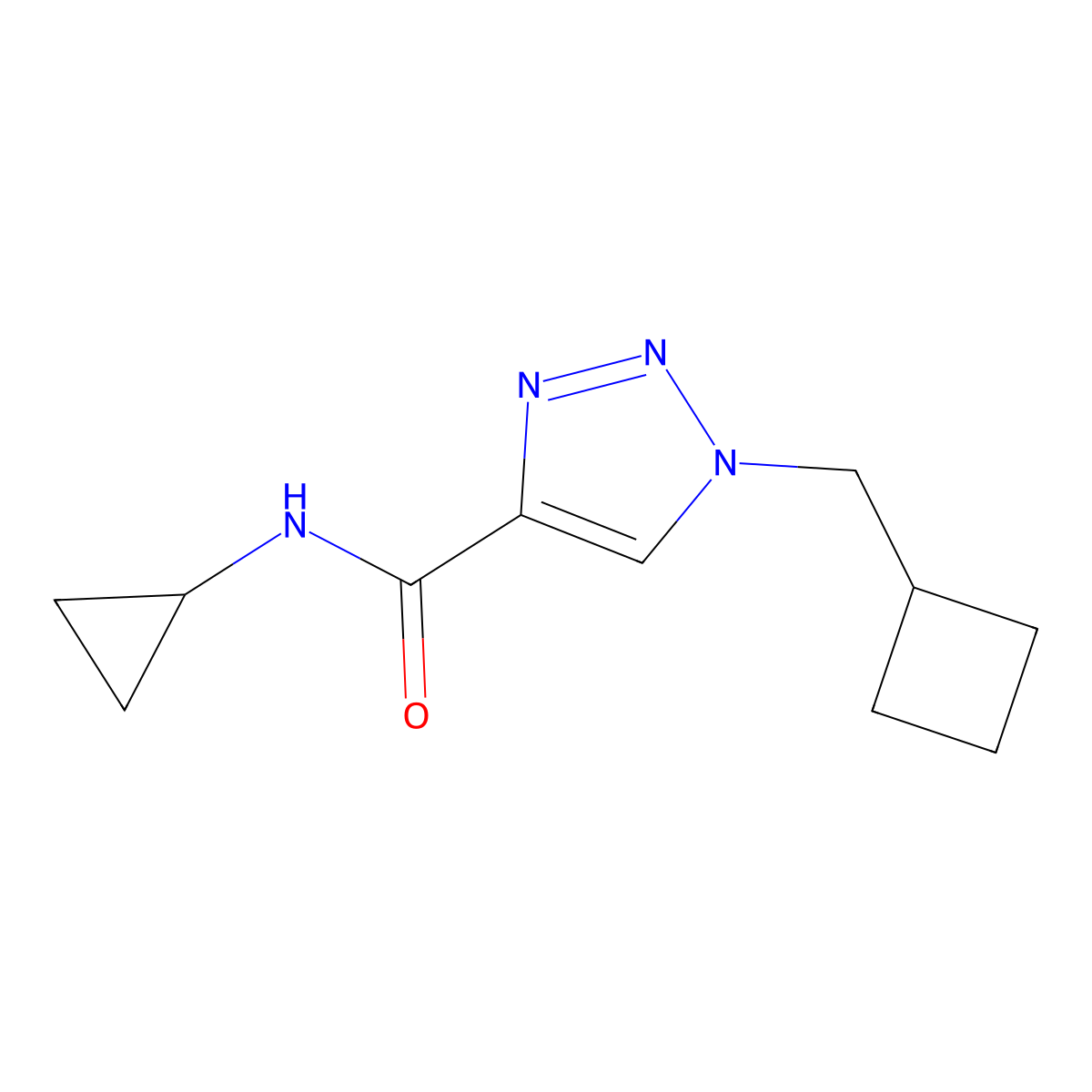 1-(cyclobutylmethyl)-N-cyclopropyl-1H-1,2,3-triazole-4-carboxamide molecular structure, CAS 2741943-40-6