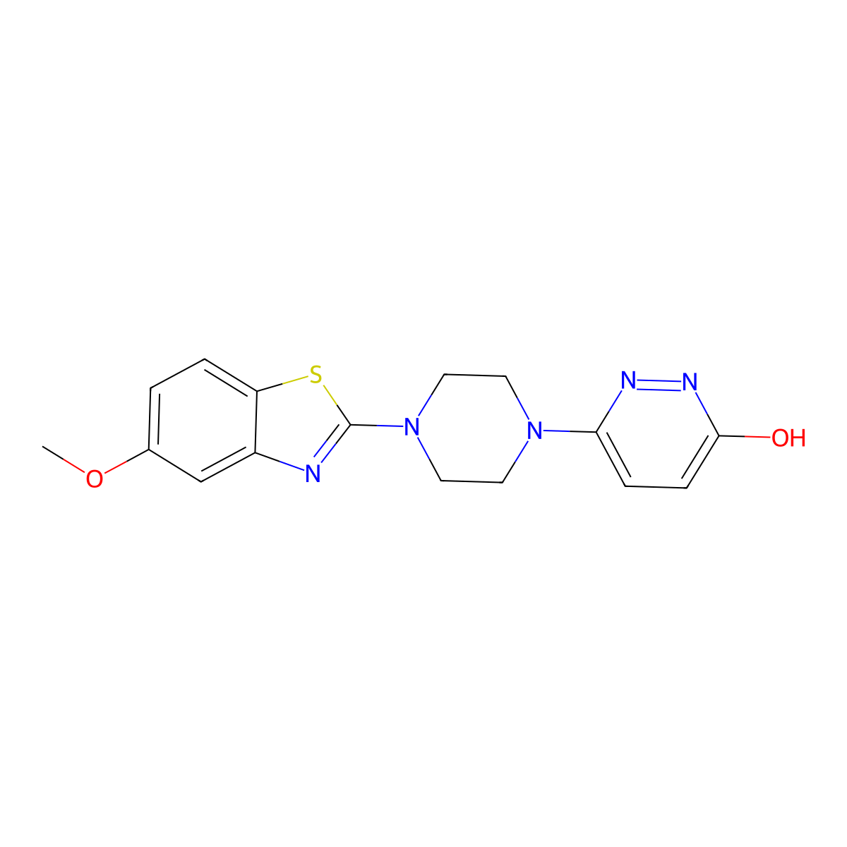 6-[4-(5-Methoxy-1,3-benzothiazol-2-yl)piperazin-1-yl]pyridazin-3-ol molecular structure, CAS 2741943-48-4