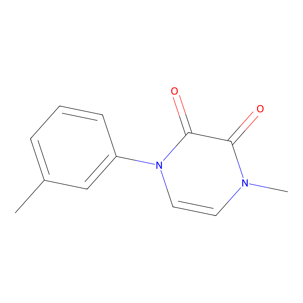 1-Methyl-4-(3-methylphenyl)-1,2,3,4-tetrahydropyrazine-2,3-dione molecular structure, CAS 2741943-67-7