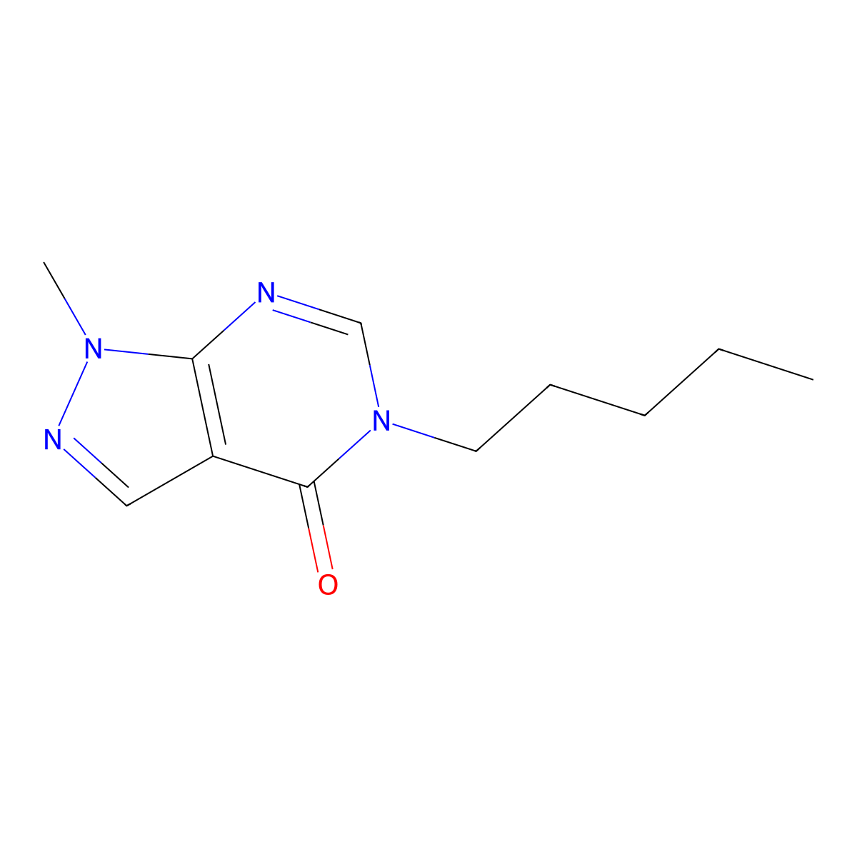 1-methyl-5-pentyl-1H,4H,5H-pyrazolo[3,4-d]pyrimidin-4-one molecular structure, CAS 2741943-80-4