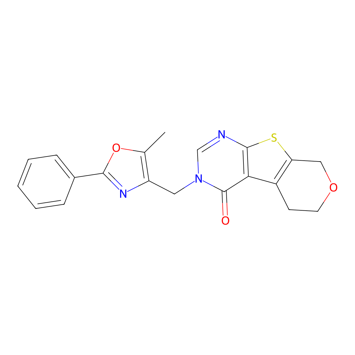 4-[(5-Methyl-2-phenyl-1,3-oxazol-4-yl)methyl]-11-oxa-8-thia-4,6-diazatricyclo[7.4.0.02,7]trideca-1(9),2(7),5-trien-3-one molecular structure, CAS 2741944-21-6
