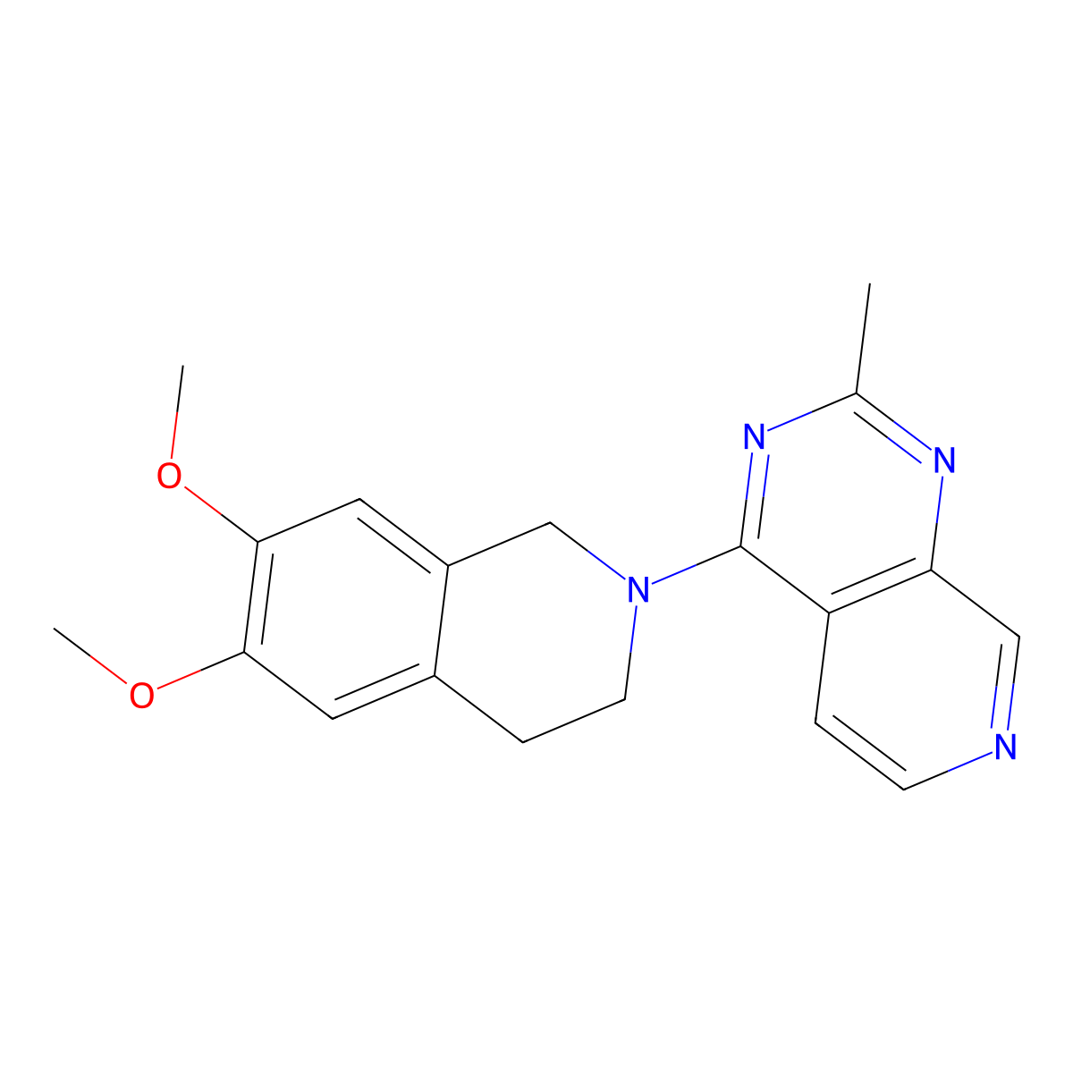 6,7-Dimethoxy-2-{2-methylpyrido[3,4-d]pyrimidin-4-yl}-1,2,3,4-tetrahydroisoquinoline molecular structure, CAS 2741944-23-8