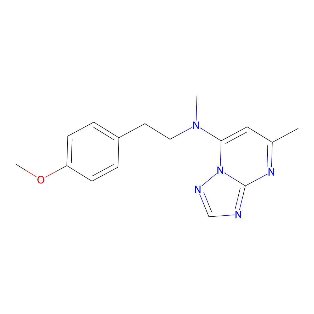 N-[2-(4-methoxyphenyl)ethyl]-N,5-dimethyl-[1,2,4]triazolo[1,5-a]pyrimidin-7-amine molecular structure, CAS 2741944-25-0
