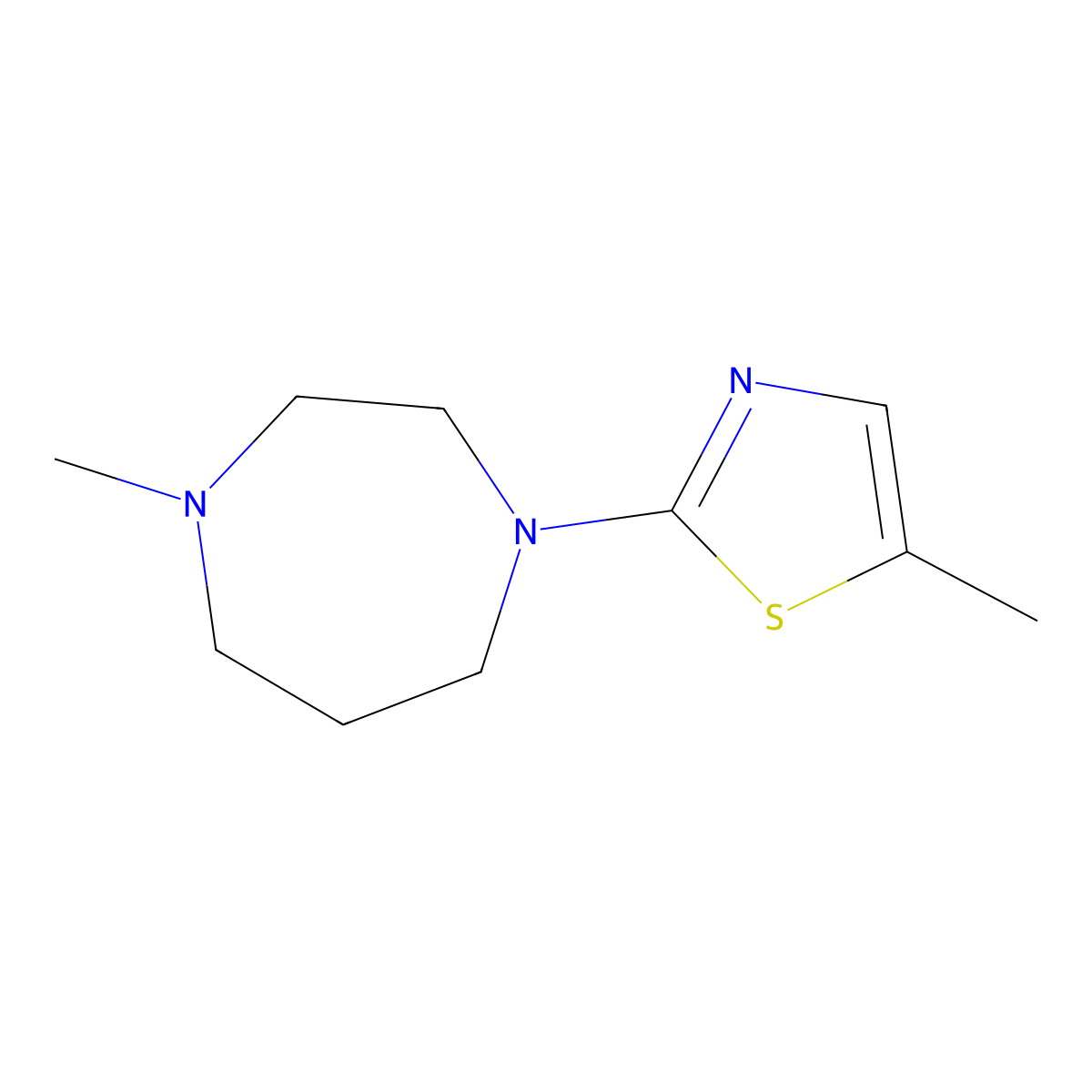 1-Methyl-4-(5-methyl-1,3-thiazol-2-yl)-1,4-diazepane molecular structure, CAS 2741944-83-0
