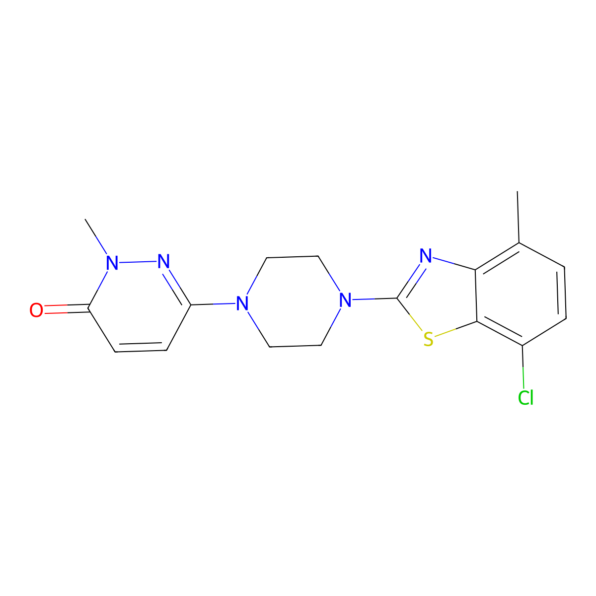 6-[4-(7-Chloro-4-methyl-1,3-benzothiazol-2-yl)piperazin-1-yl]-2-methyl-2,3-dihydropyridazin-3-one molecular structure, CAS 2741945-24-2