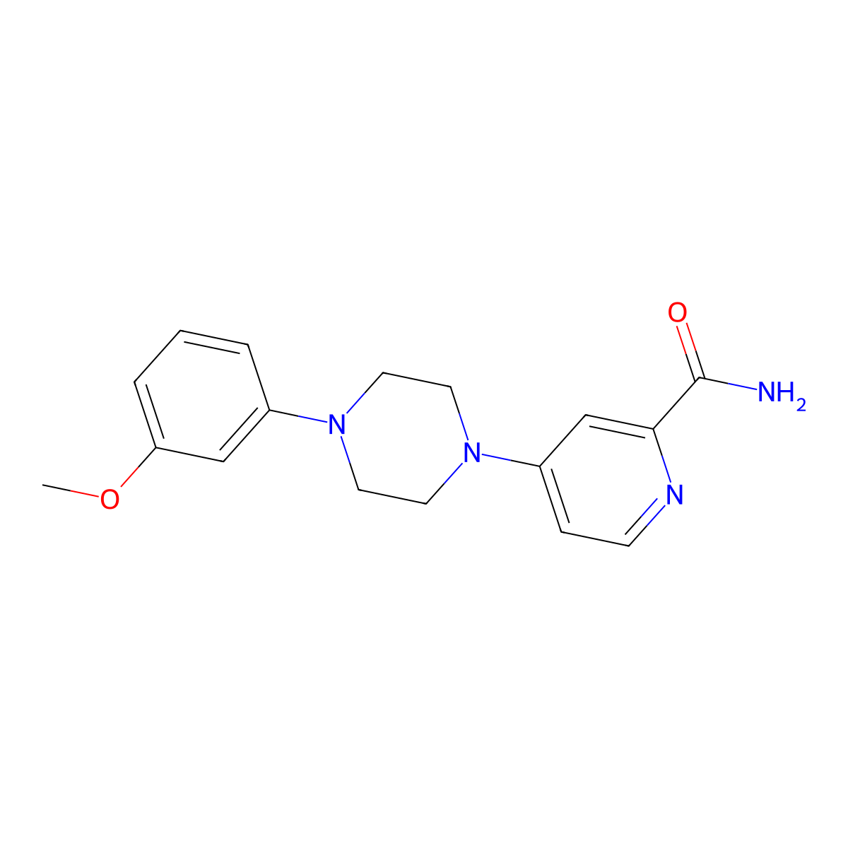 4-[4-(3-Methoxyphenyl)piperazin-1-yl]pyridine-2-carboxamide molecular structure, CAS 2741945-34-4