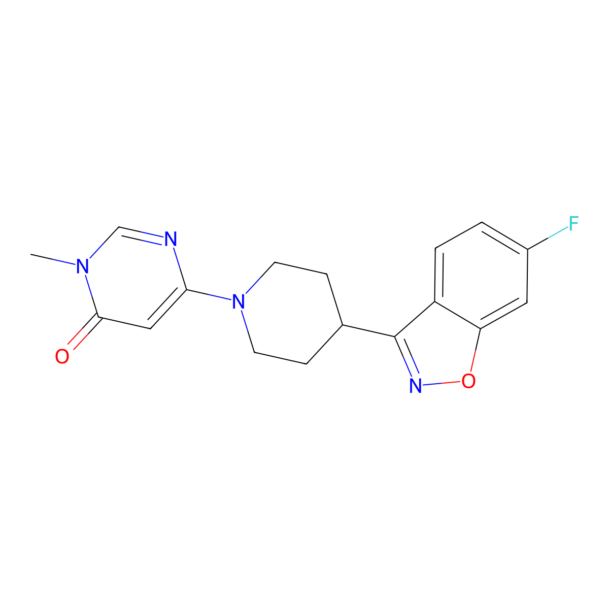 6-[4-(6-Fluoro-1,2-benzoxazol-3-yl)piperidin-1-yl]-3-methyl-3,4-dihydropyrimidin-4-one molecular structure, CAS 2741945-42-4