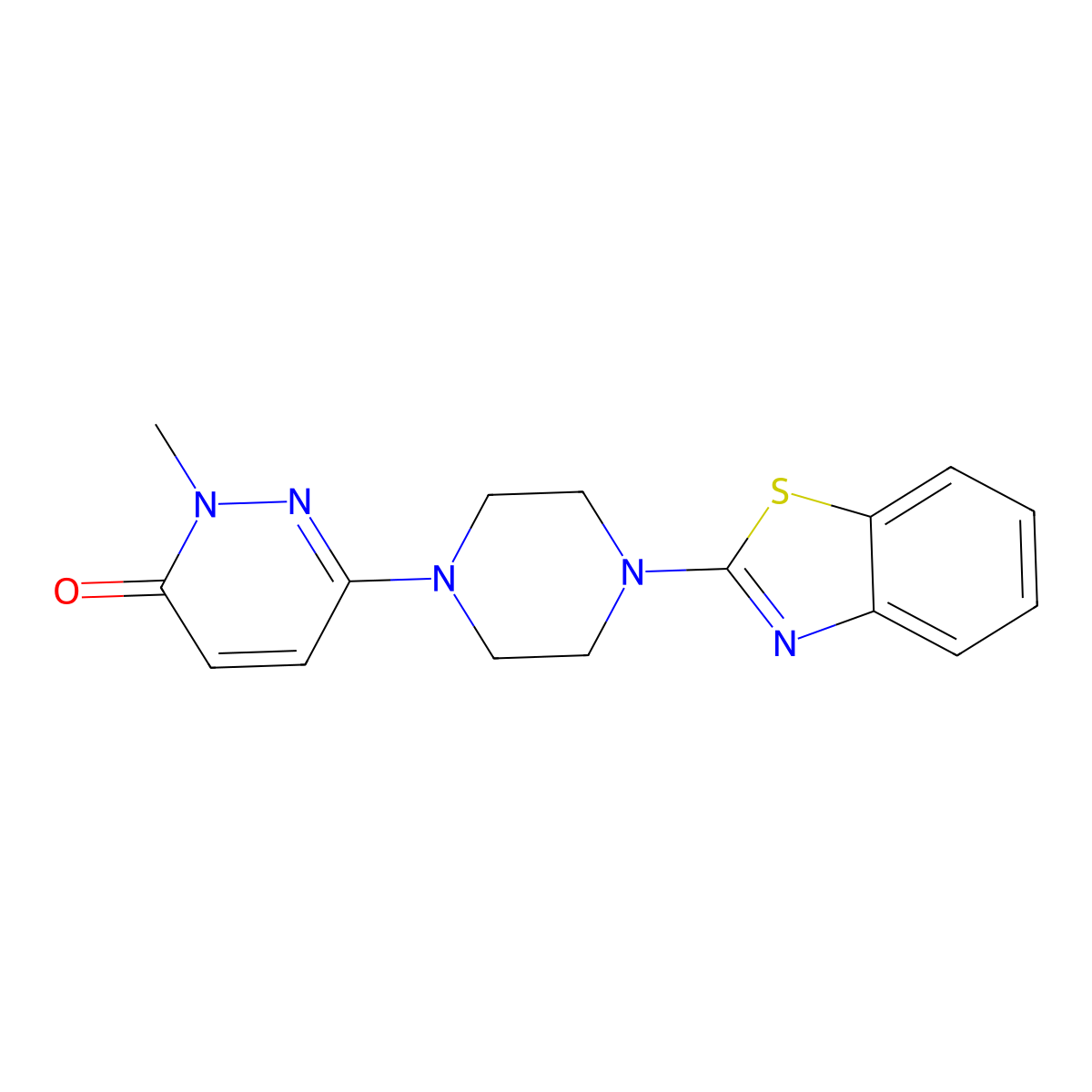 6-[4-(1,3-Benzothiazol-2-yl)piperazin-1-yl]-2-methyl-2,3-dihydropyridazin-3-one molecular structure, CAS 2741945-73-1