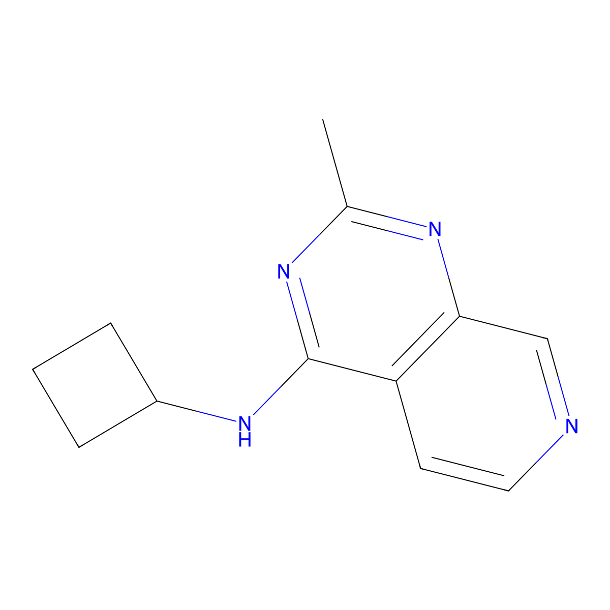 N-cyclobutyl-2-methylpyrido[3,4-d]pyrimidin-4-amine molecular structure, CAS 2741946-02-9