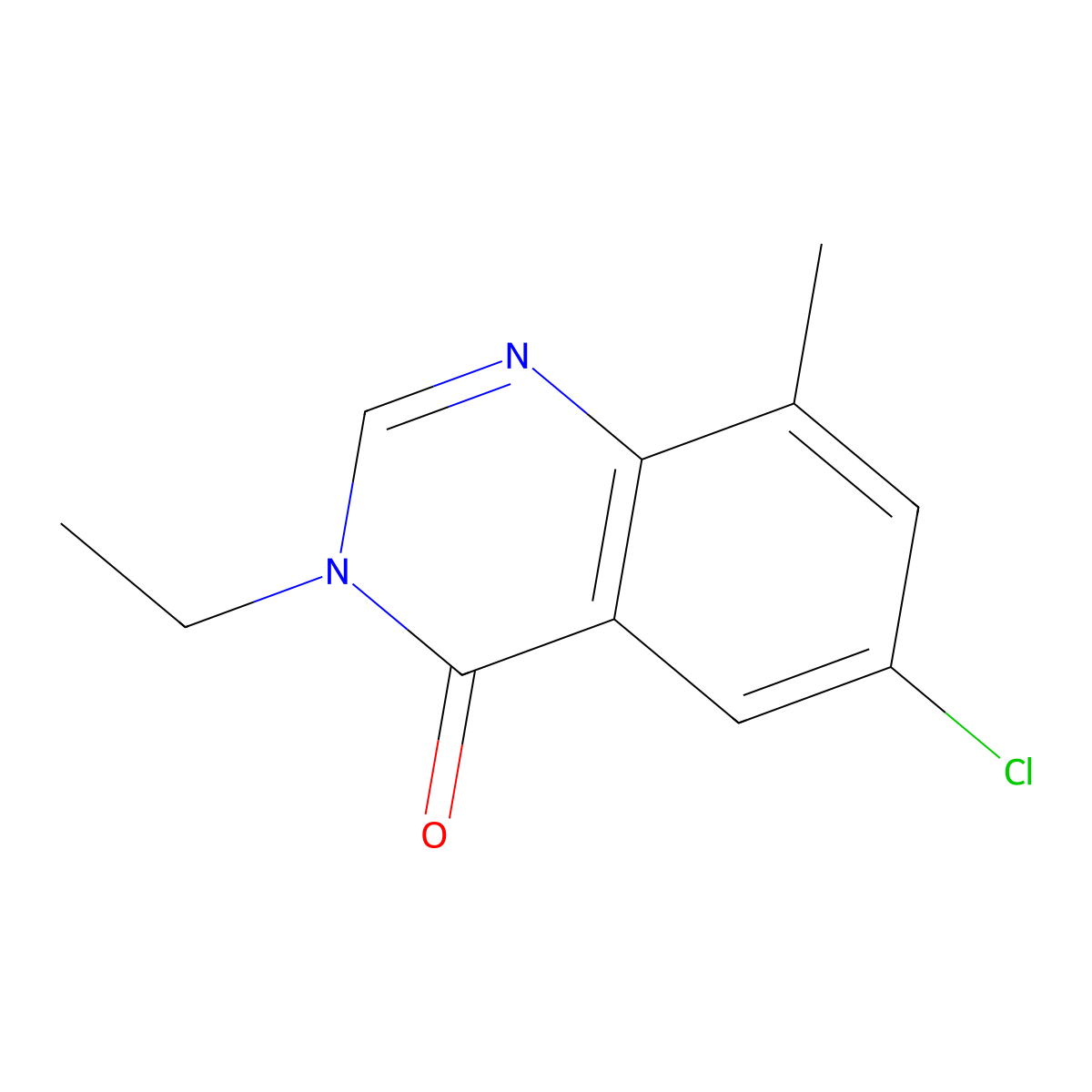 6-Chloro-3-ethyl-8-methyl-3,4-dihydroquinazolin-4-one molecular structure, CAS 2741947-55-5