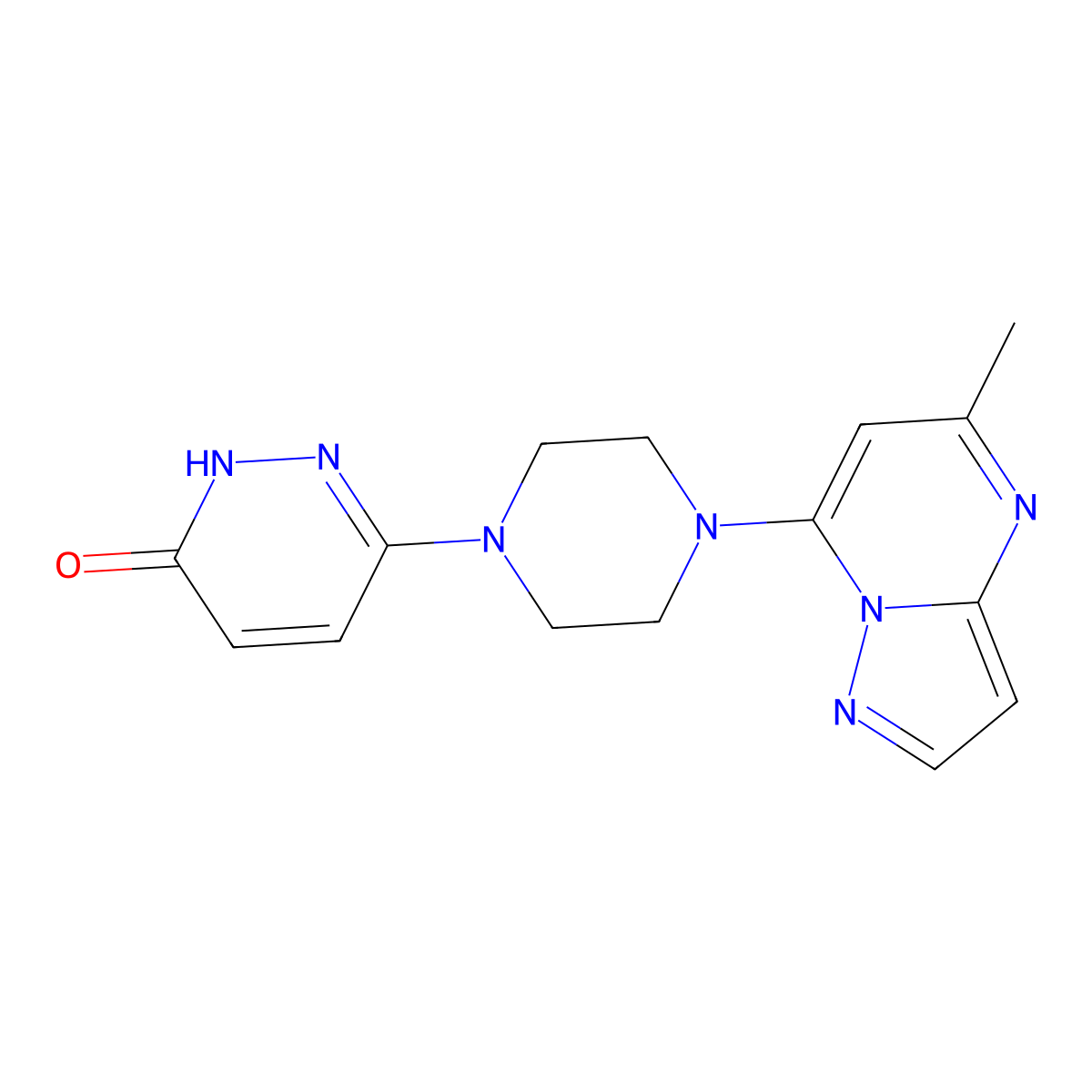 6-(4-{5-Methylpyrazolo[1,5-a]pyrimidin-7-yl}piperazin-1-yl)pyridazin-3-ol molecular structure, CAS 2741947-84-0